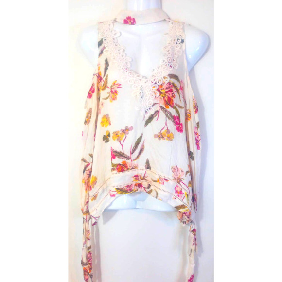 wonderly Tops - NWT Wonderly Women XS Floral Lace Cold Shoulder Long Sleeve Top Vintage Boho